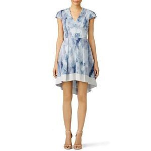NHA KHANH Blue Ayla high low tie dye Dress